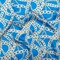1 Yard Light Blue Oatmeal Chains Digitally Printed Silk Charmeuse, 55 Inches Width